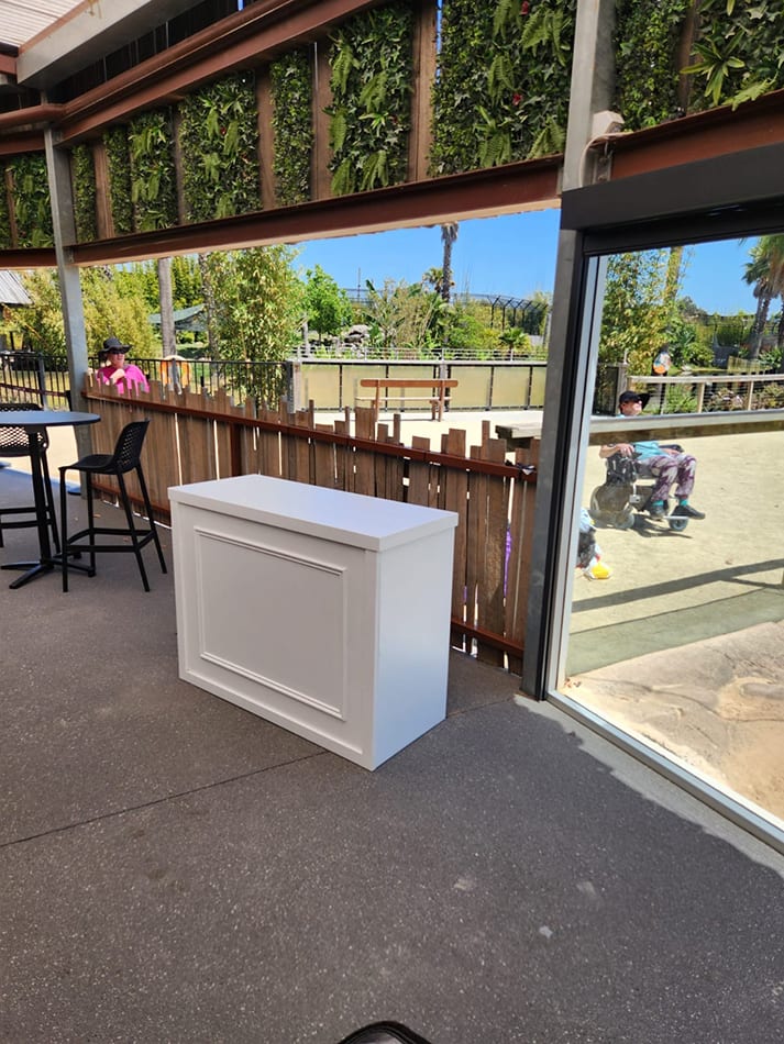 Our service counter in use at a function