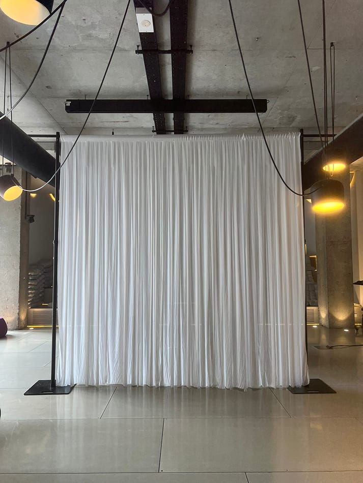 Our 3m white silk drape