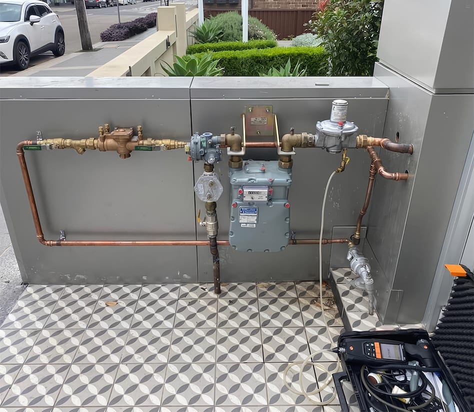 A new commercial gas meter installation