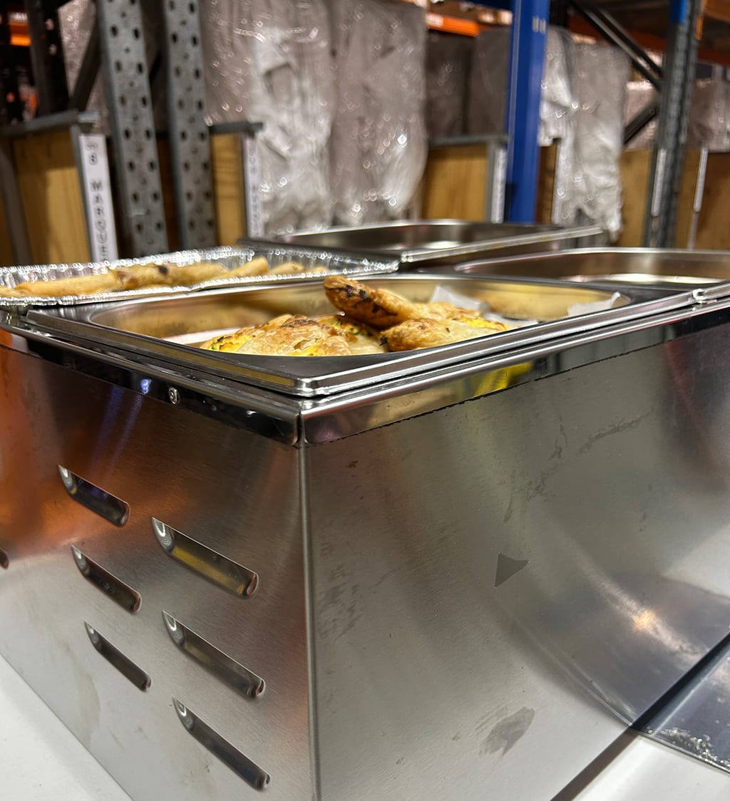 Our Bain Marie keeping food warm for an event