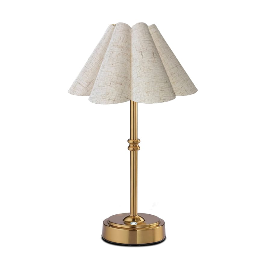 Linen Scallop Table Lamp