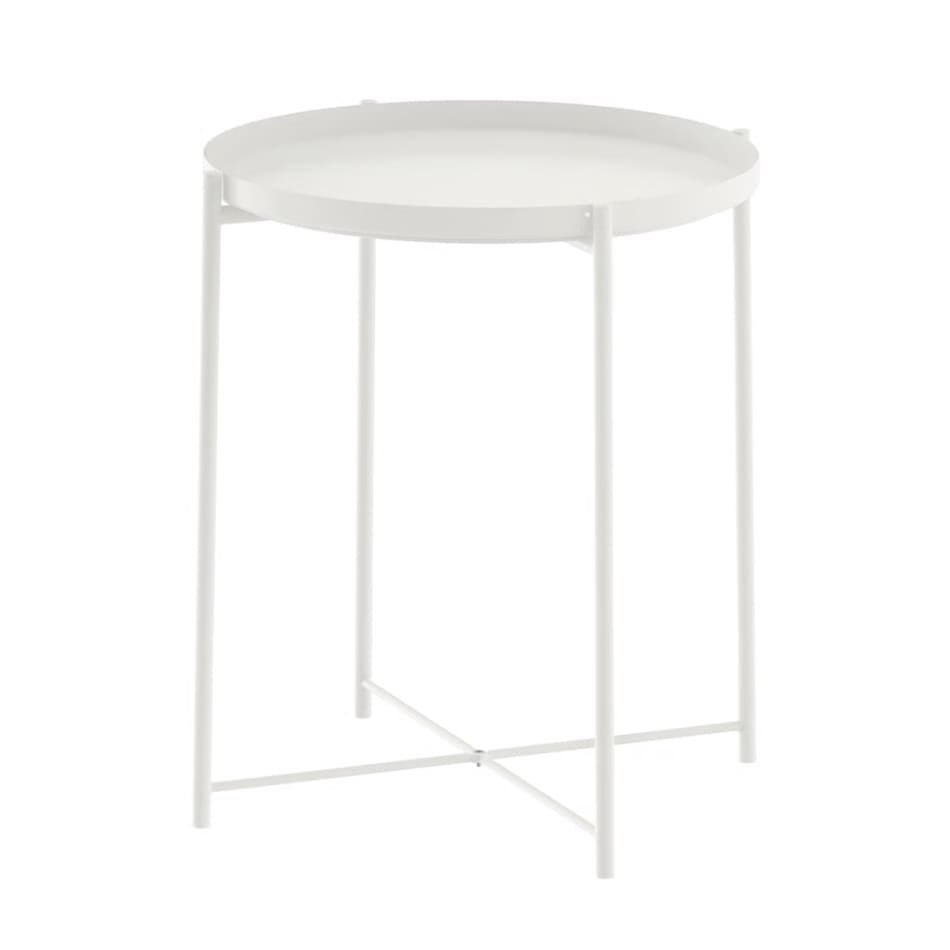 White Tray Side Table
