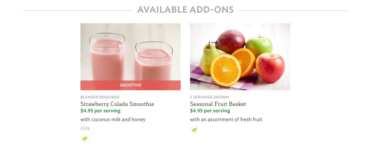 Home Chef Add-ons