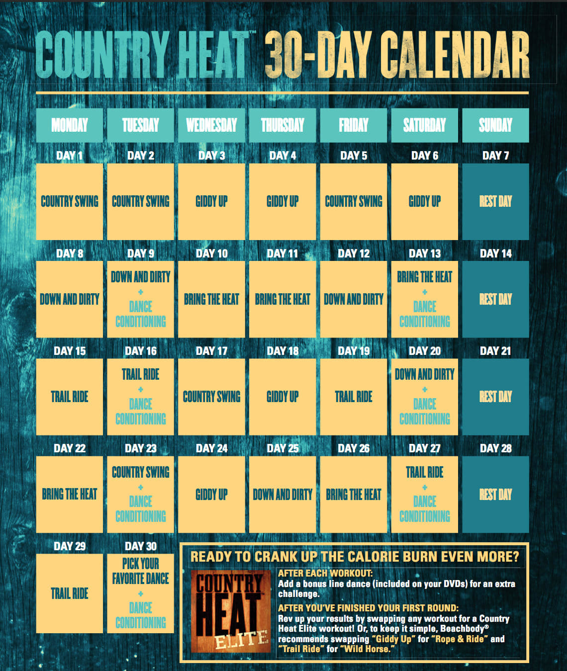 country heat deluxe calendar