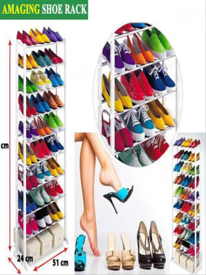 Amazing shoe rack 30 pairs shoe storage 10 tier