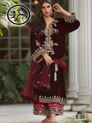 velvet embroidery suit net embroidery duppata