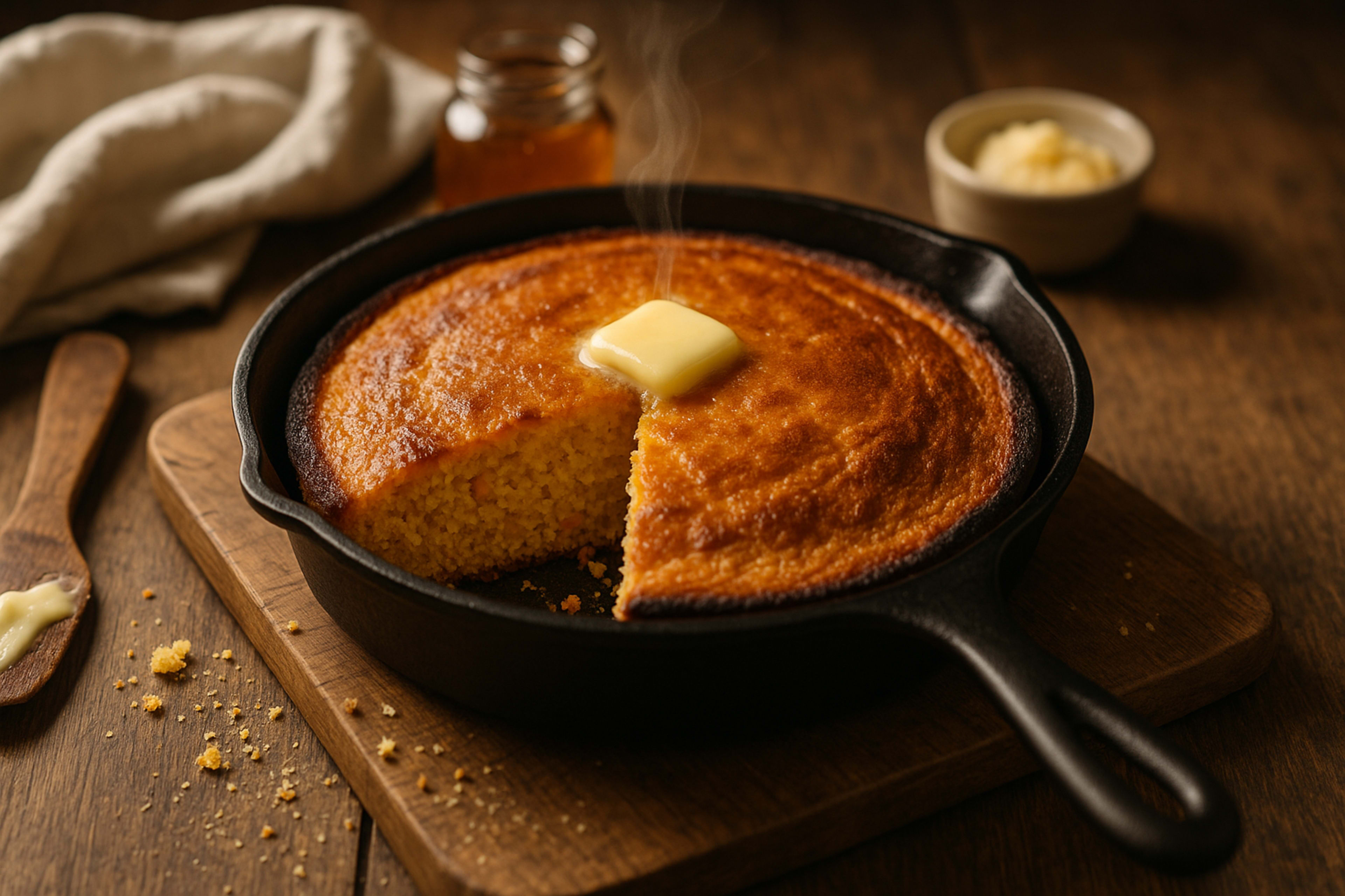 Best Cast Iron Skillet Cornbread Recipe - Crispy Edges and Tender Crumb