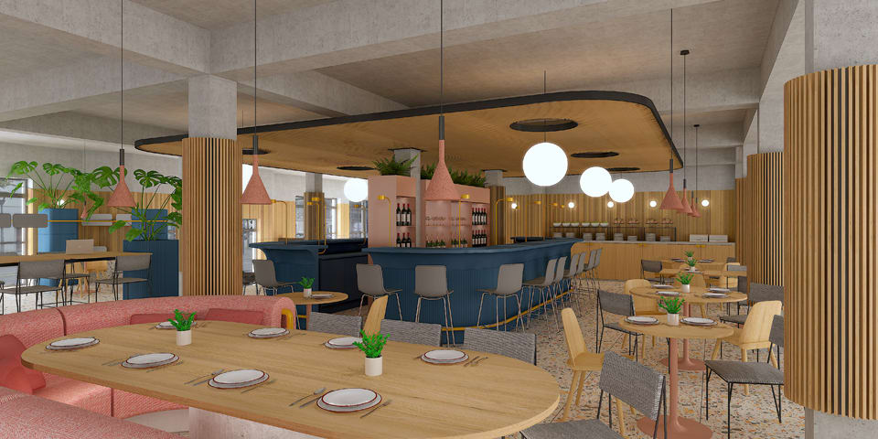 Aménagement intérieur du Novotel de Bordeaux Saint-Jean - Concept Métro