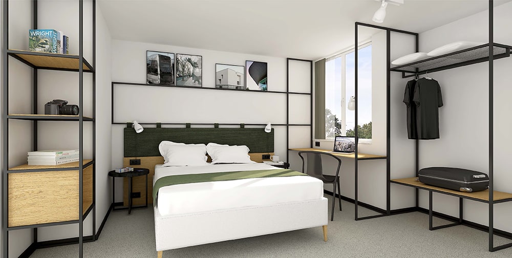 Aménagement et décoration de l'hôtel Ibis de Tours sous le concept Plaza
