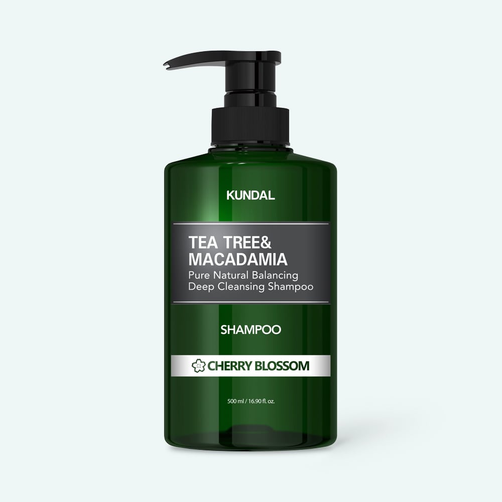 KUNDAL Tea Tree/Macadamia Deep Cleansing Shampoo CHERRY BLOSSOM 500ml