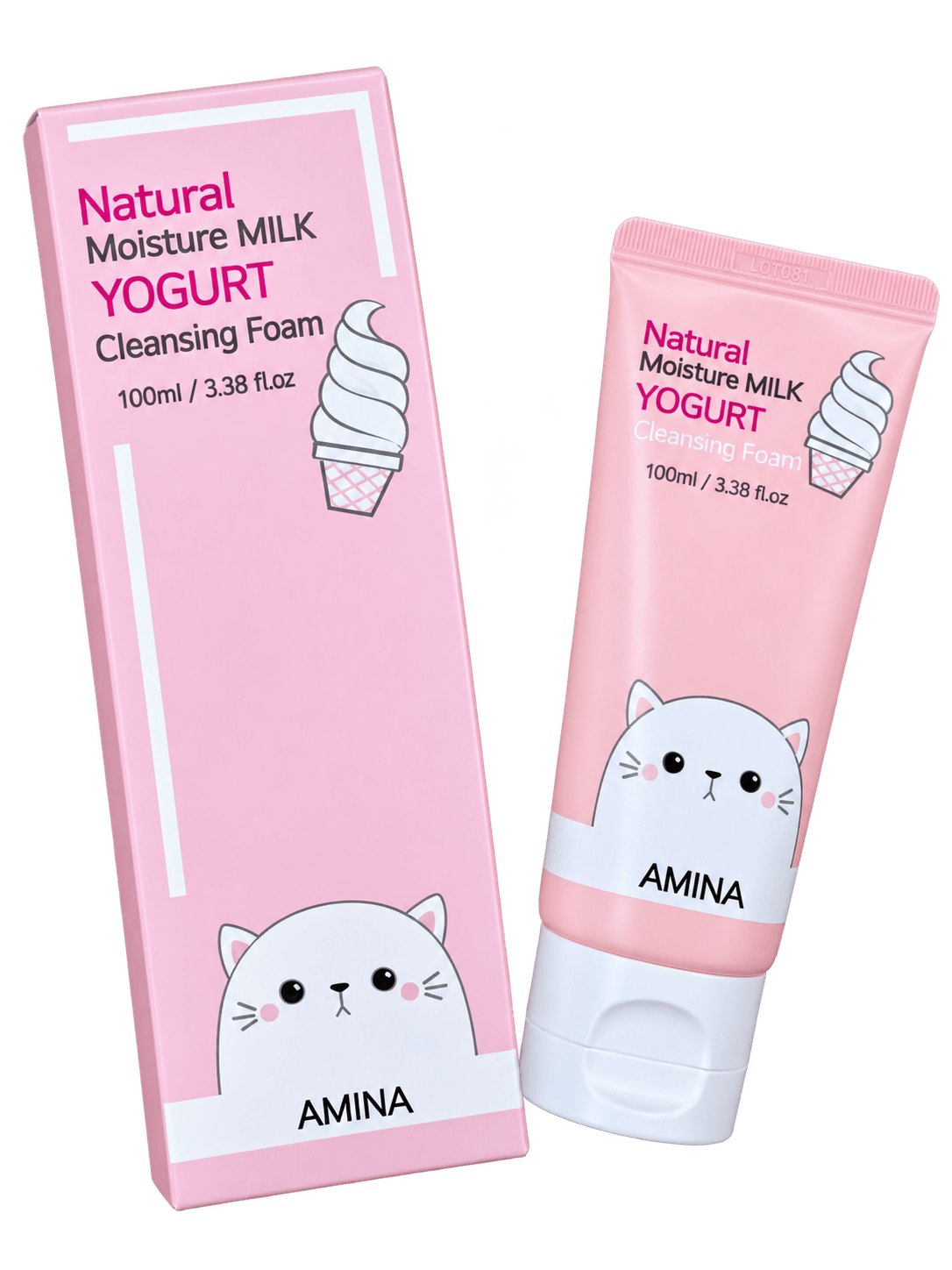 AMINA Natural Moisture Milk Yogurt Cleansing Foam 100ml