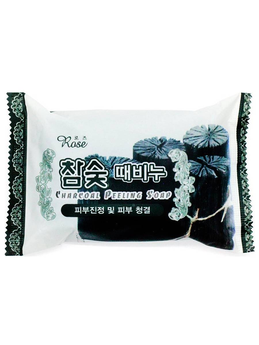 ROSE Charcoal Peeling Soap 150g