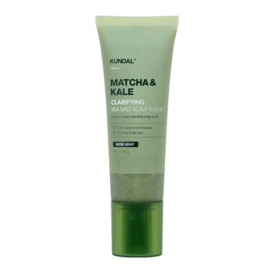 KUNDAL MATCHA&KALE Clarifying Sea Salt Scalp Scrub HERB MINT 200g