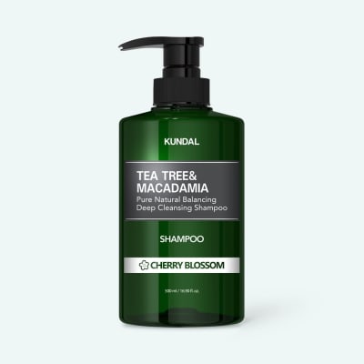 KUNDAL Tea Tree/Macadamia Deep Cleansing Shampoo CHERRY BLOSSOM 500ml