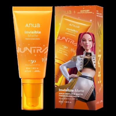 ANUA Invisible Matte Finish Sunscreen SPF50+ PA++++ 50ml + K-POP