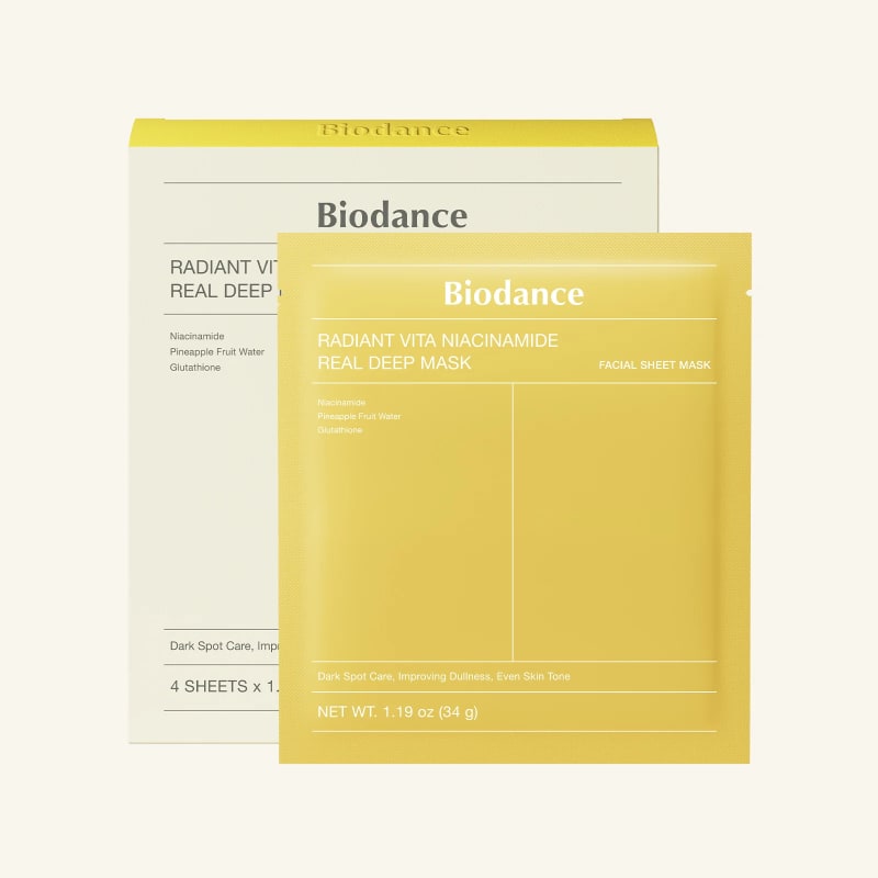 BIODANCE Radiant Vita Niacinamide Real Deep Mask 4*34g