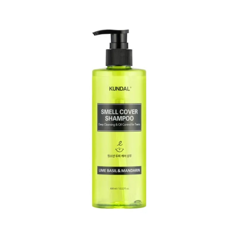 KUNDAL LIME BASIL & MANDARIN Smell Cover Shampoo for Teens 400ml