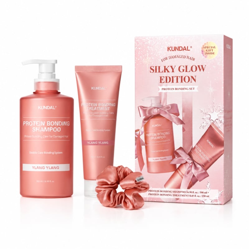 KUNDAL Silky Glow Edition Protein Bonding Set Ylang Ylang