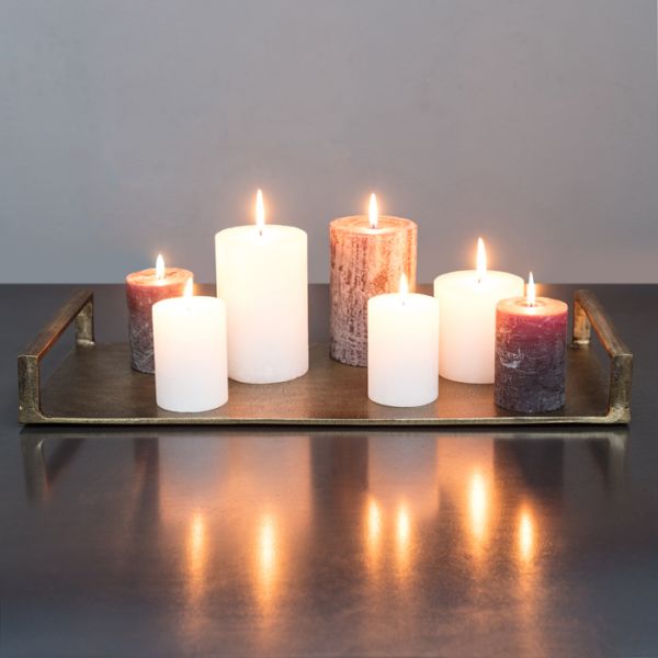 Le'raze Elegant Decorative Votive Candle Holder Centerpiece, 5 Glass Cups  On Wood Base-tray : Target