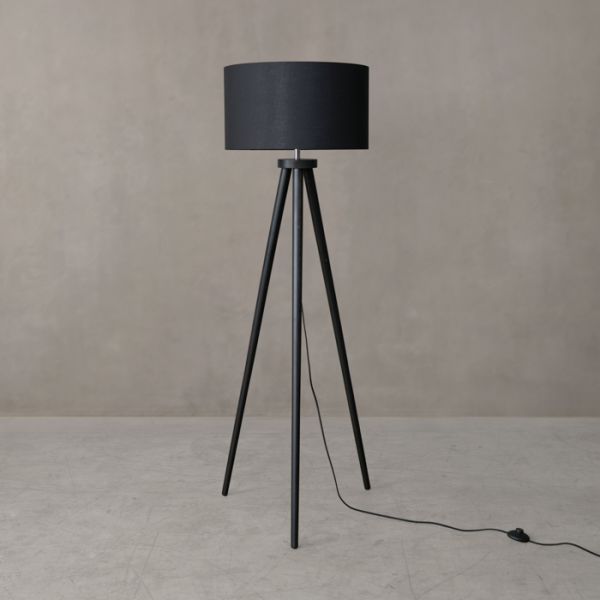 black grey floor lamp