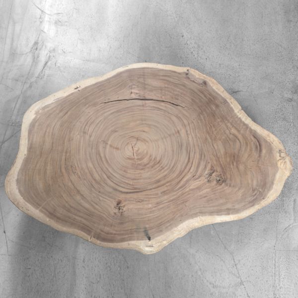 Organic Munggur  Round Dining Table 2150mm For Sale 