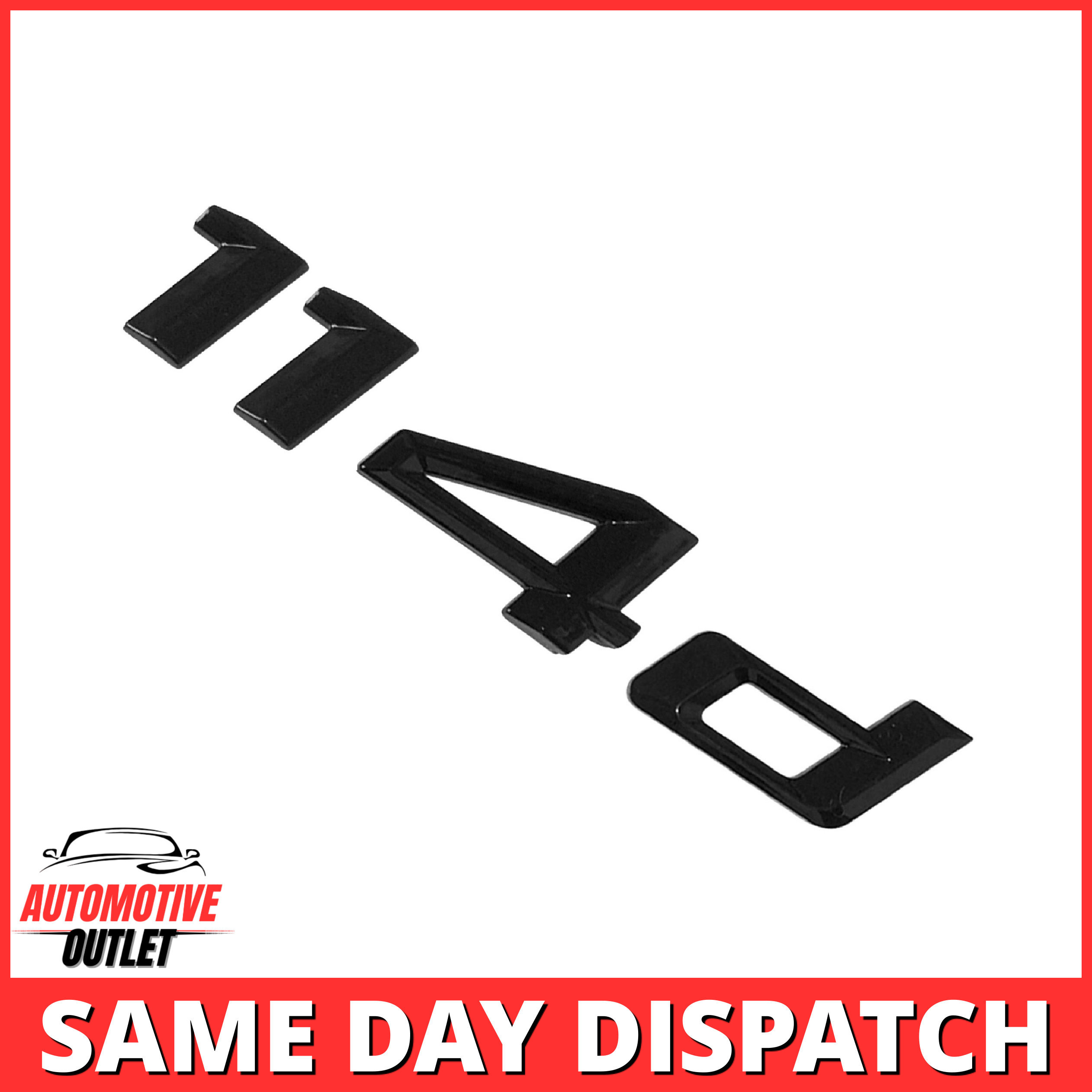 114d-GB Lettering Rear Boot Lid Trunk Badge Emblem For BMW 1 Series, Gloss Black
