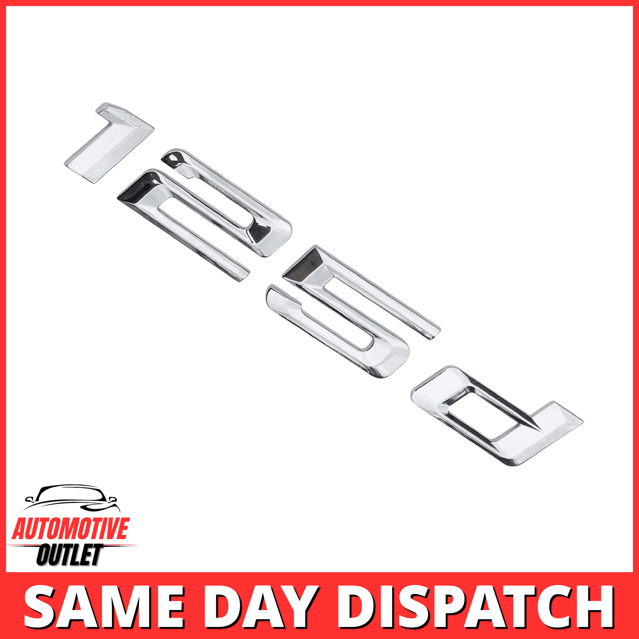 125d-CH Lettering Rear Boot Lid Trunk Badge Emblem For BMW 1 Series, Chrome