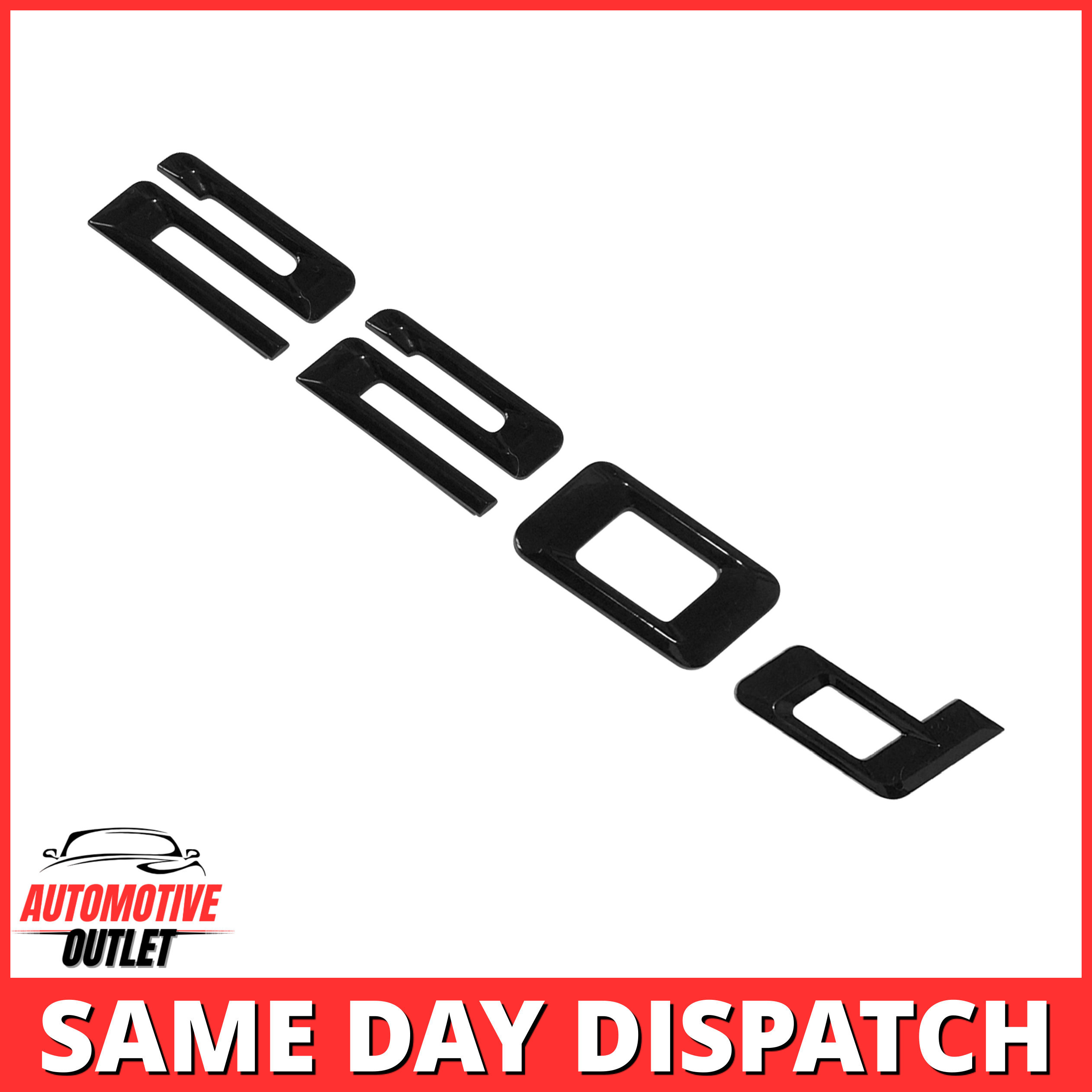 220d-GB Lettering Rear Boot Lid Trunk Badge Emblem For BMW 2 Series, Gloss Black
