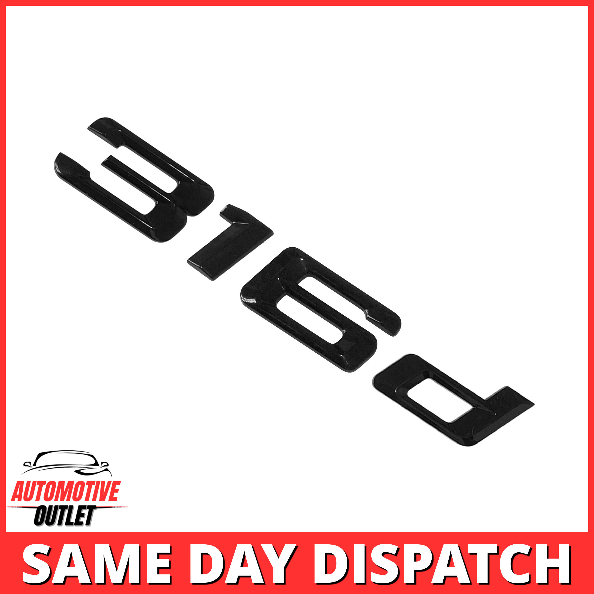 316d-GB Lettering Rear Boot Lid Trunk Badge Emblem For BMW 3 Series, Gloss Black