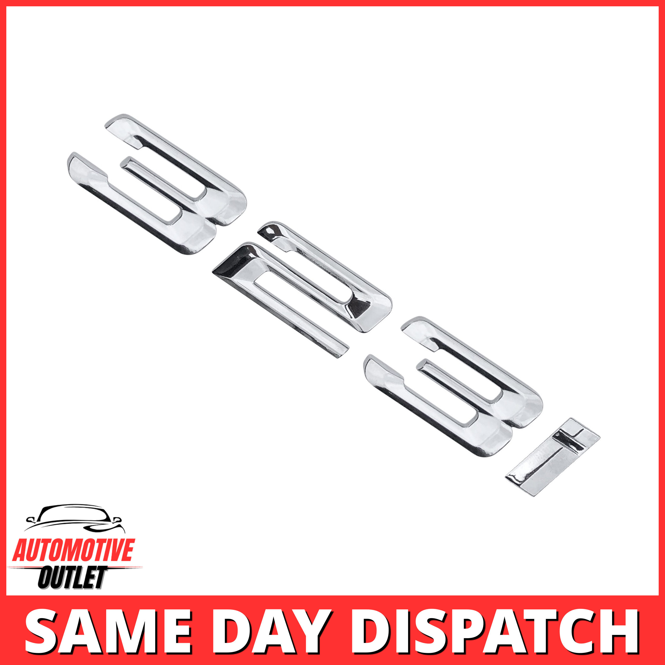 323i-CH Lettering Rear Boot Lid Trunk Badge Emblem For BMW 3 Series, Chrome