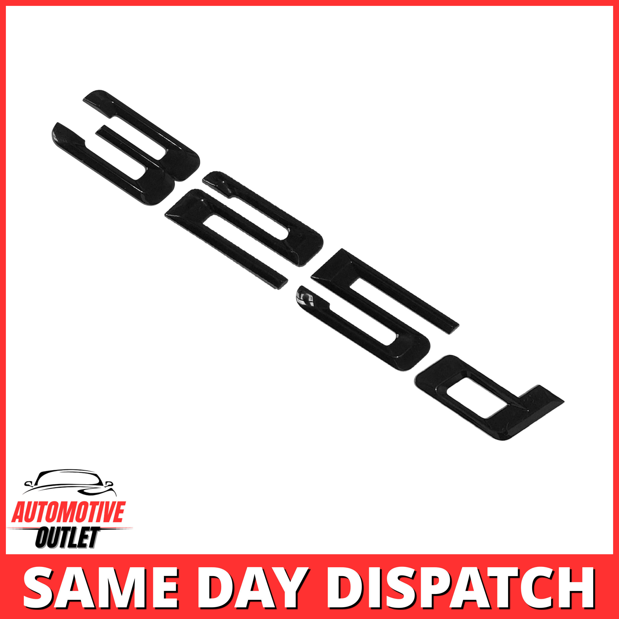 325d-GB Lettering Rear Boot Lid Trunk Badge Emblem For BMW 3 Series, Gloss Black