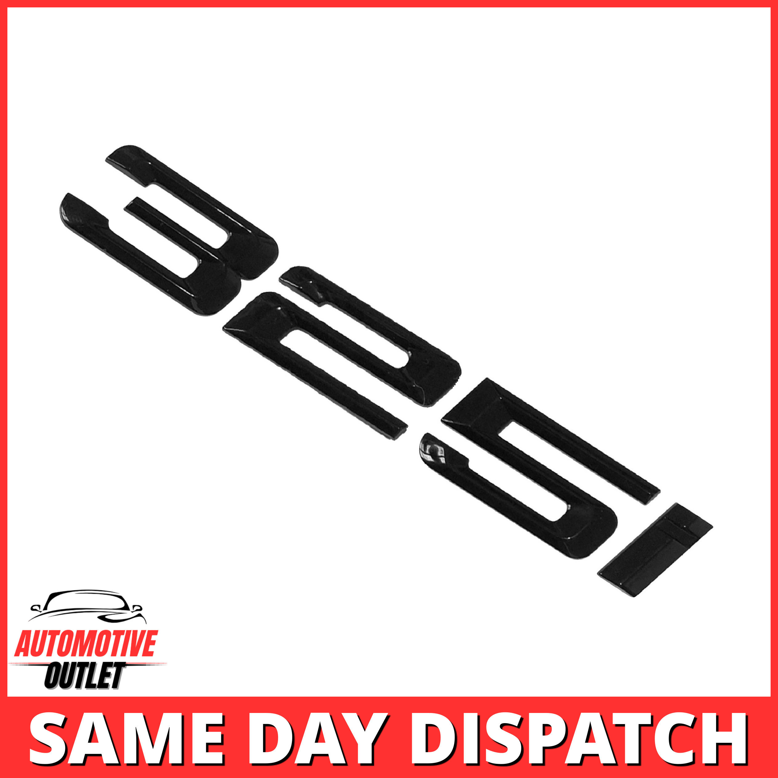325i-GB Lettering Rear Boot Lid Trunk Badge Emblem For BMW 3 Series, Gloss Black