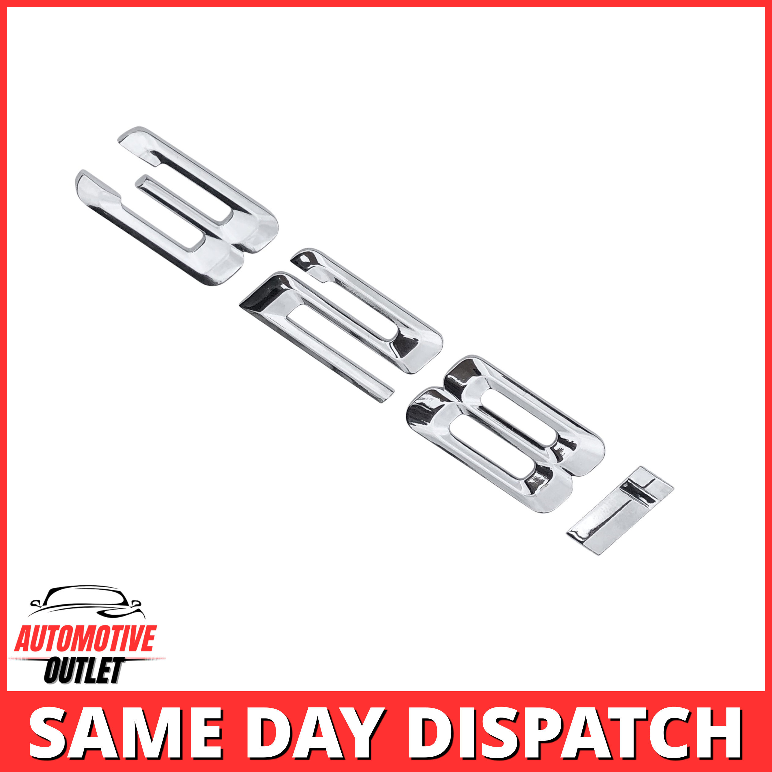 328i-CH Lettering Rear Boot Lid Trunk Badge Emblem For BMW 3 Series, Chrome