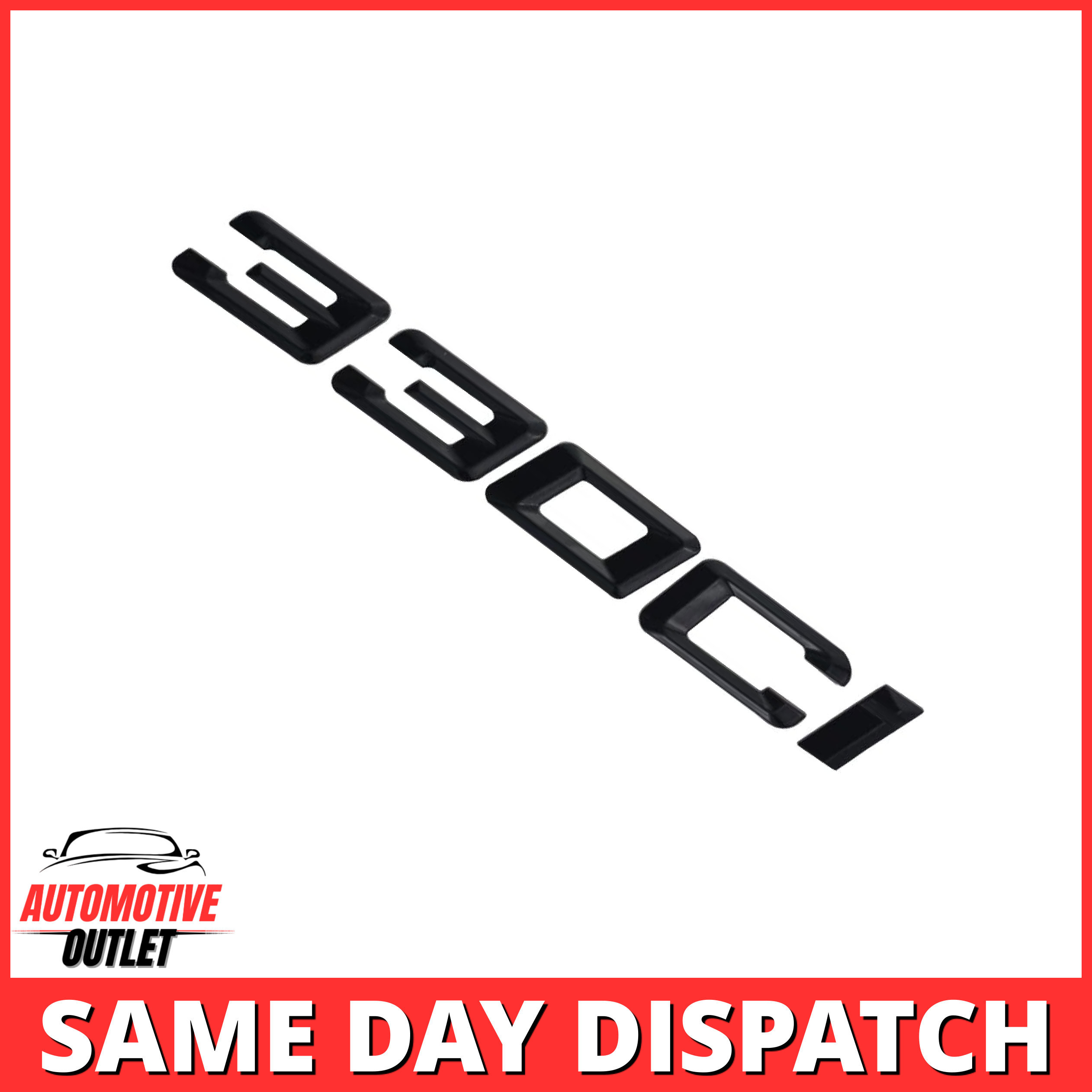 330Ci-GB Lettering Rear Boot Lid Trunk Badge Emblem For BMW 3 Series, Gloss Black