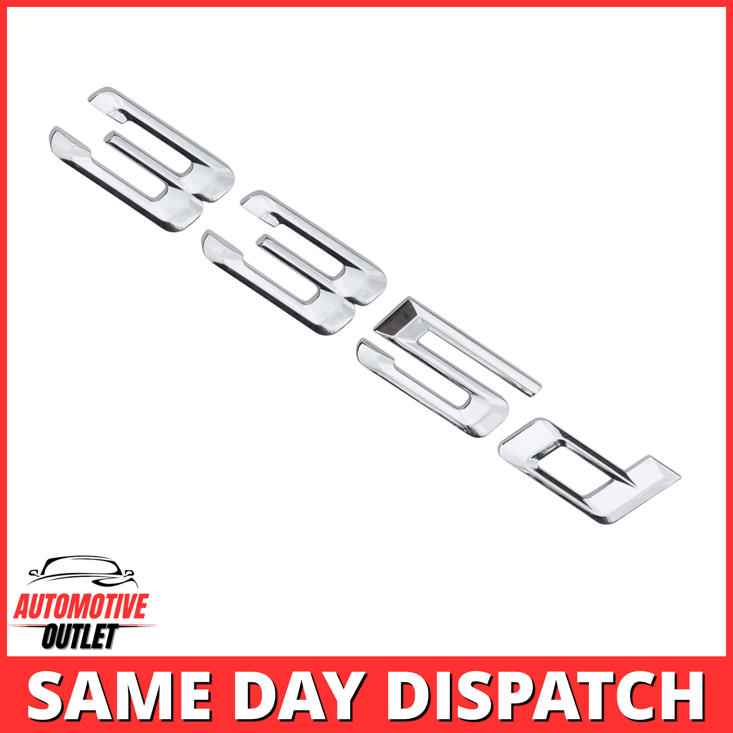 335D-CH Lettering Rear Boot Lid Trunk Badge Emblem For BMW 3 Series, Chrome