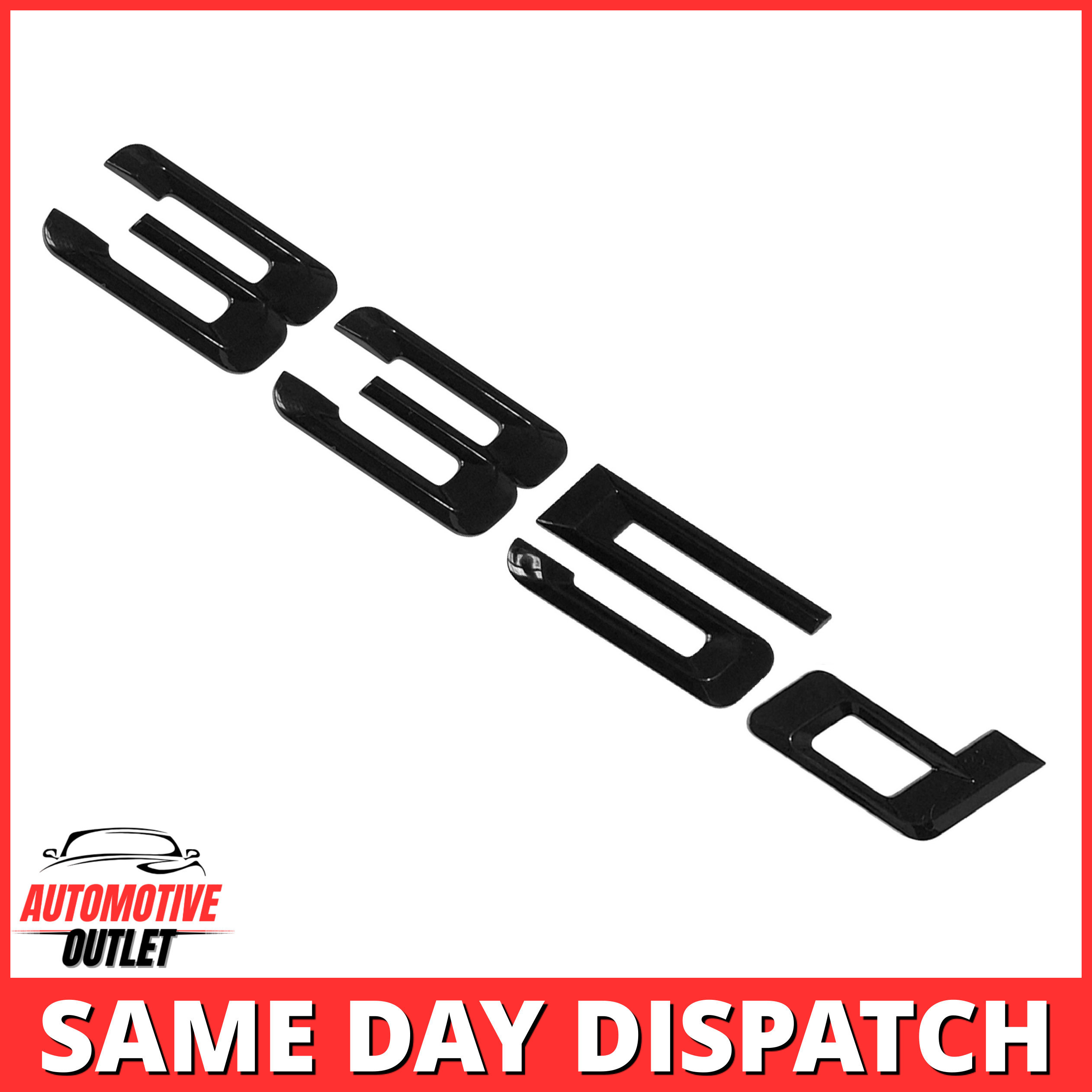 335d-GB Lettering Rear Boot Lid Trunk Badge Emblem For BMW 3 Series, Gloss Black