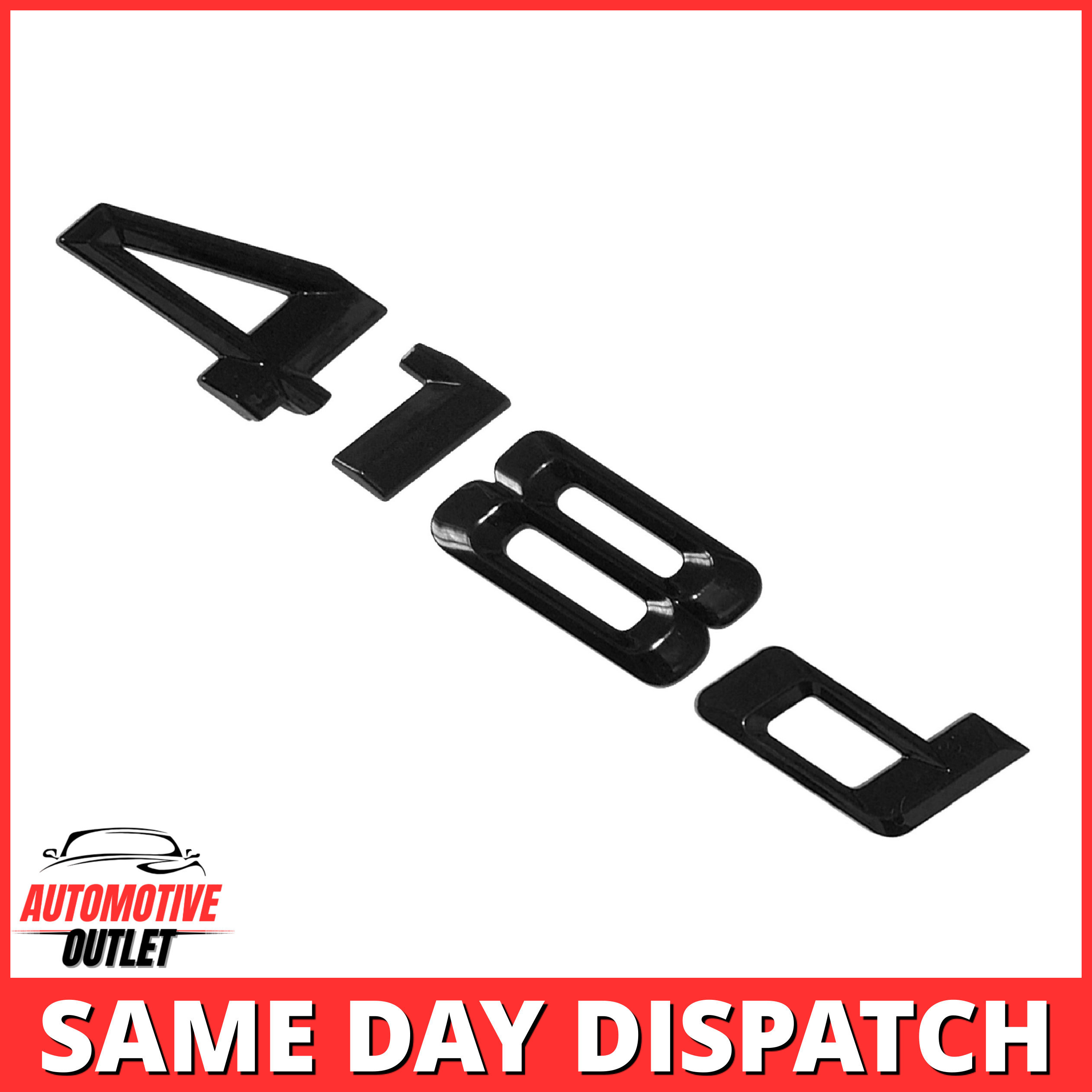 418d-GB Lettering Rear Boot Lid Trunk Badge Emblem For BMW 4 Series, Gloss Black