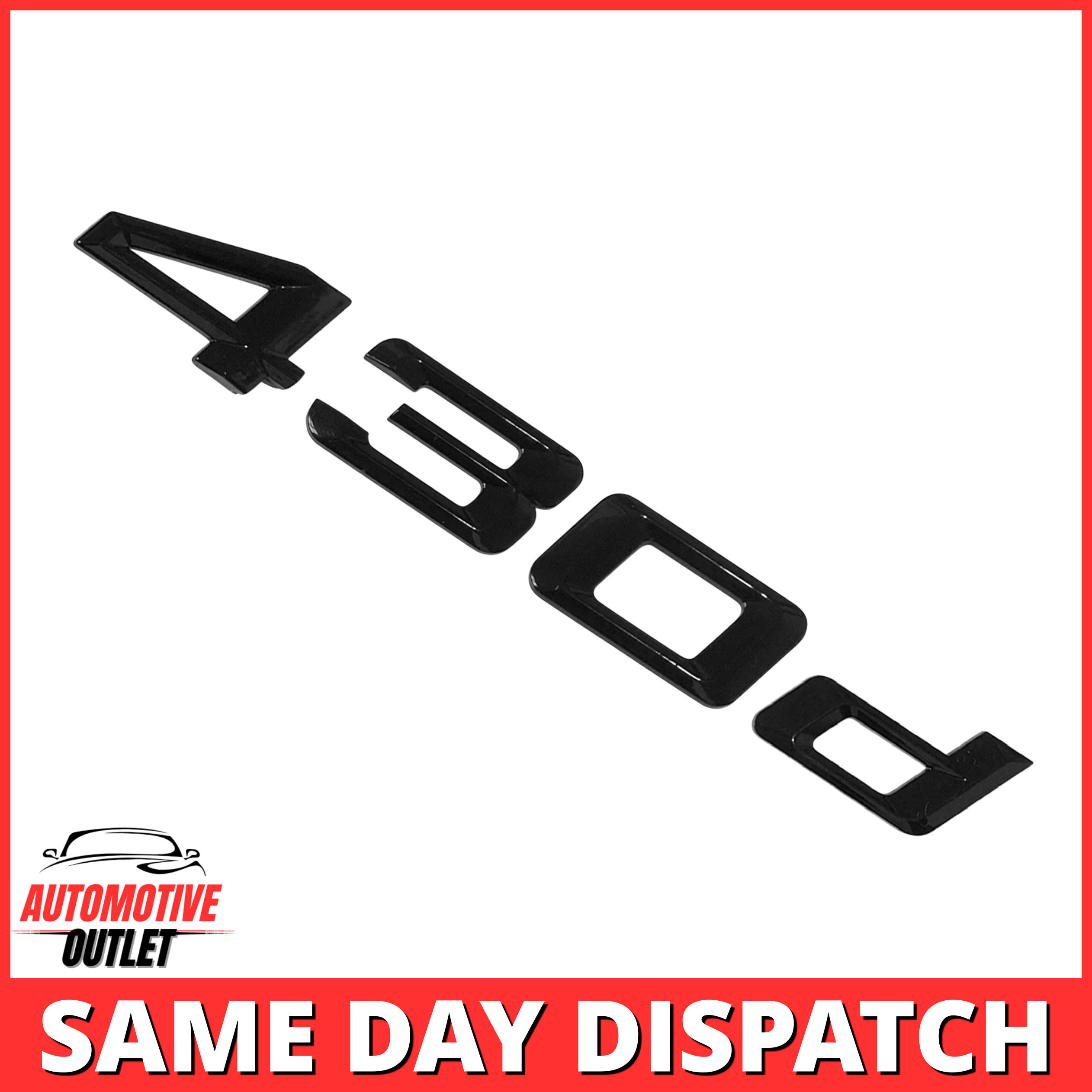 430d-GB Lettering Rear Boot Lid Trunk Badge Emblem For BMW 4 Series, Gloss Black