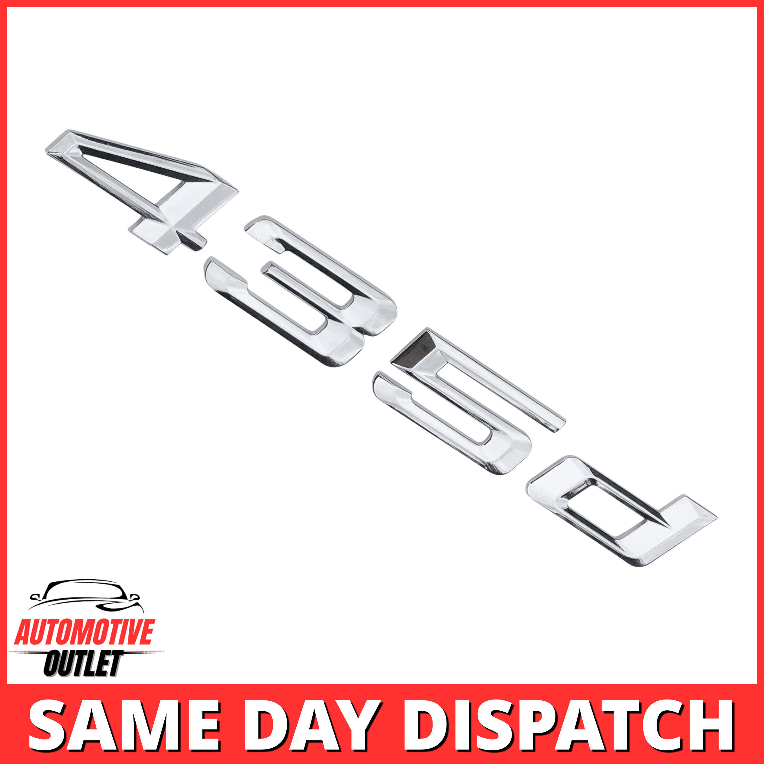 435D-CH Lettering Rear Boot Lid Trunk Badge Emblem For BMW 4 Series, Chrome