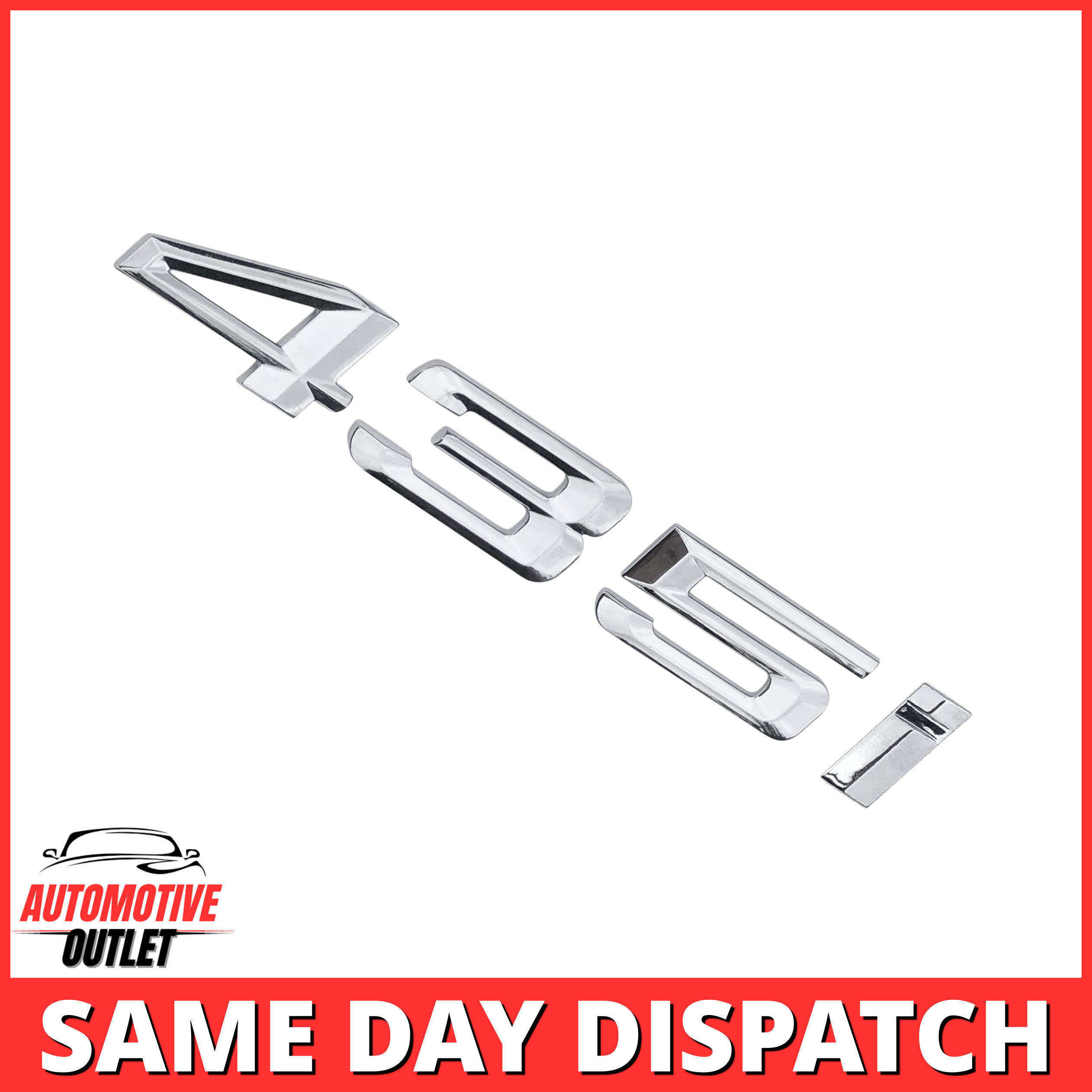 435I-CH Lettering Rear Boot Lid Trunk Badge Emblem For BMW 4 Series, Chrome