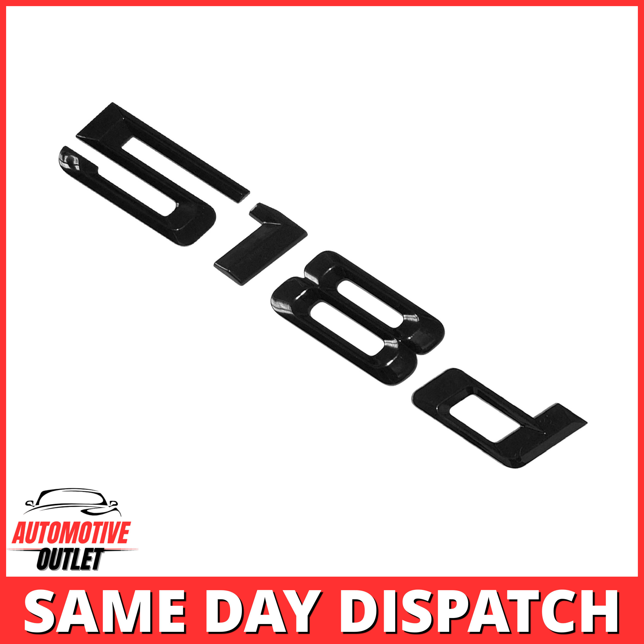 518d-GB Lettering Rear Boot Lid Trunk Badge Emblem For BMW 5 Series, Gloss Black