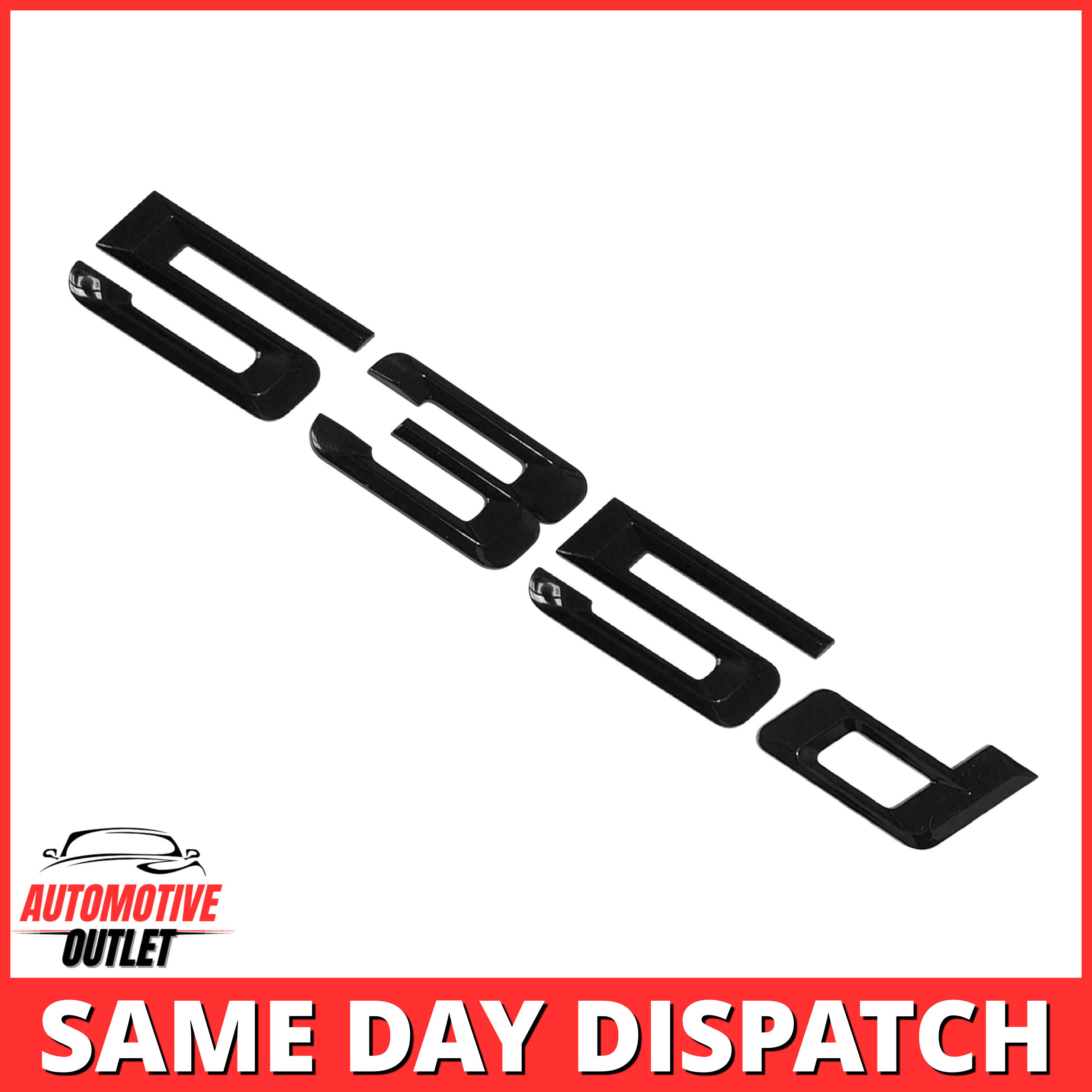 535d-GB Lettering Rear Boot Lid Trunk Badge Emblem For BMW 5 Series, Gloss Black