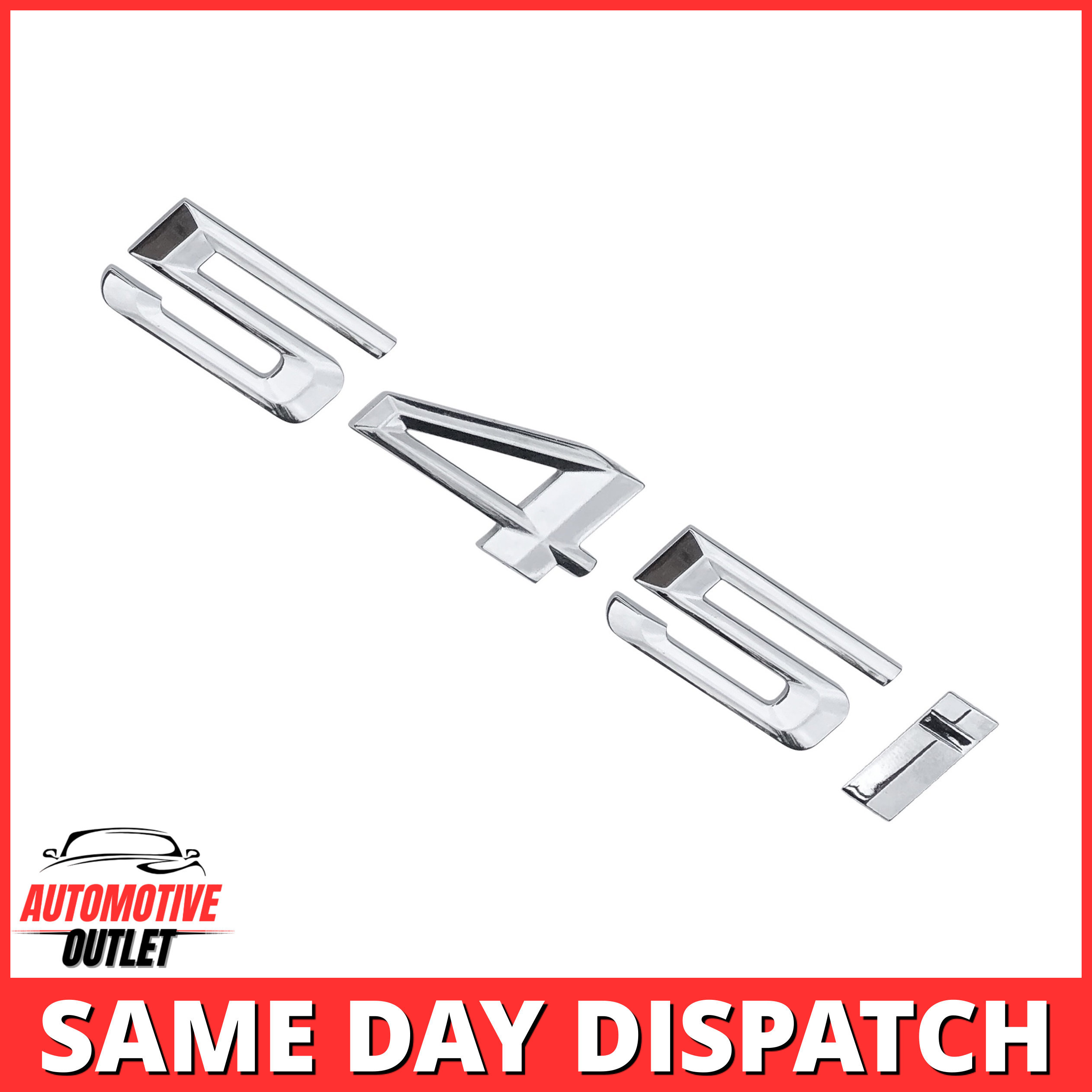 545i-CH Lettering Rear Boot Lid Trunk Badge Emblem For BMW 5 Series, Chrome