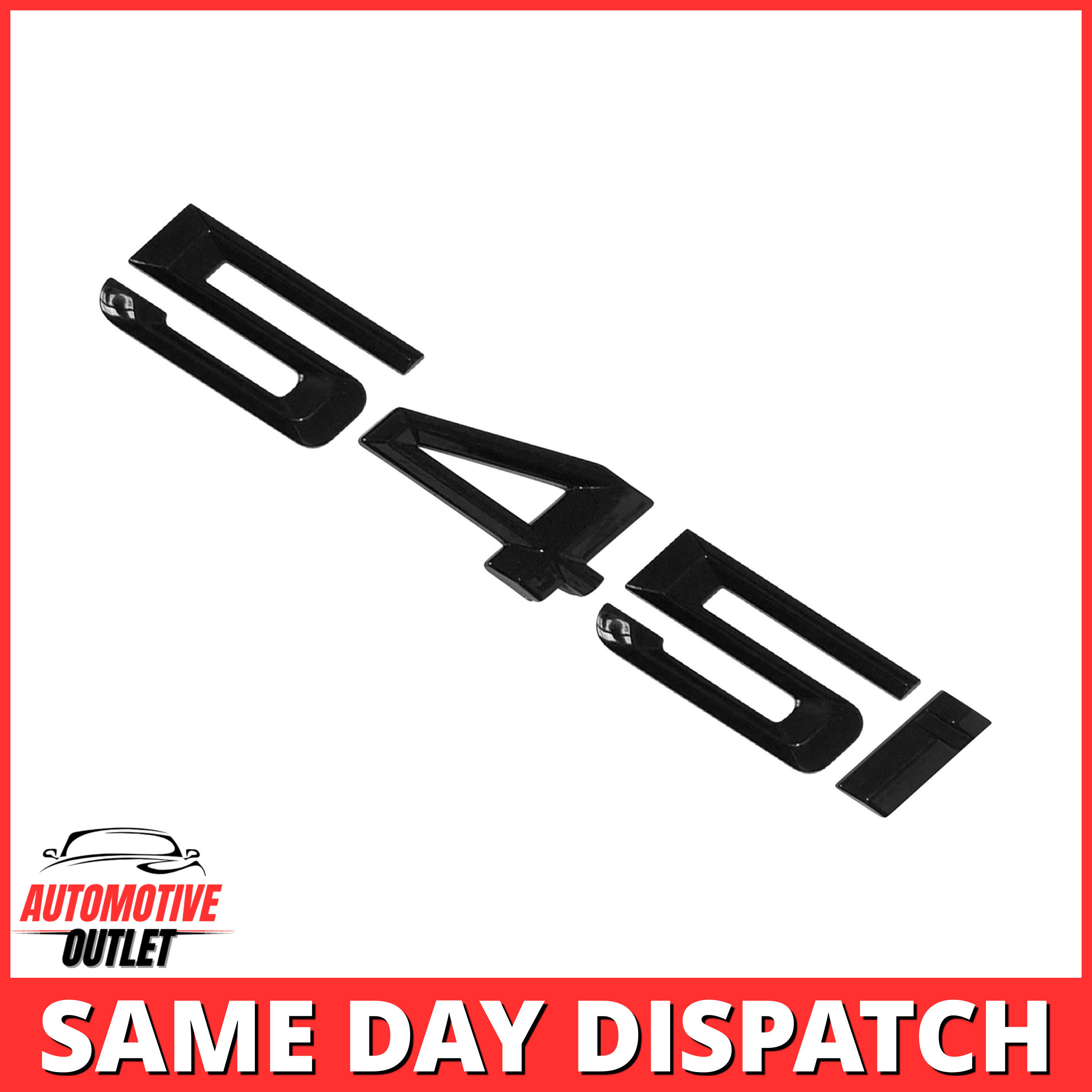545i-GB Lettering Rear Boot Lid Trunk Badge Emblem For BMW 5 Series, Gloss Black