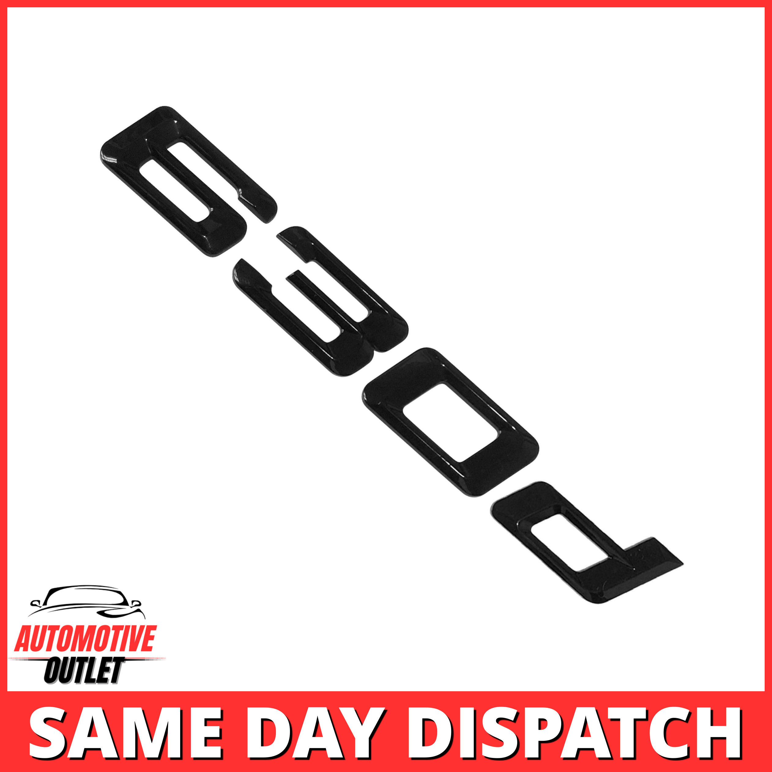 630d-GB Lettering Rear Boot Lid Trunk Badge Emblem For BMW 6 Series, Gloss Black