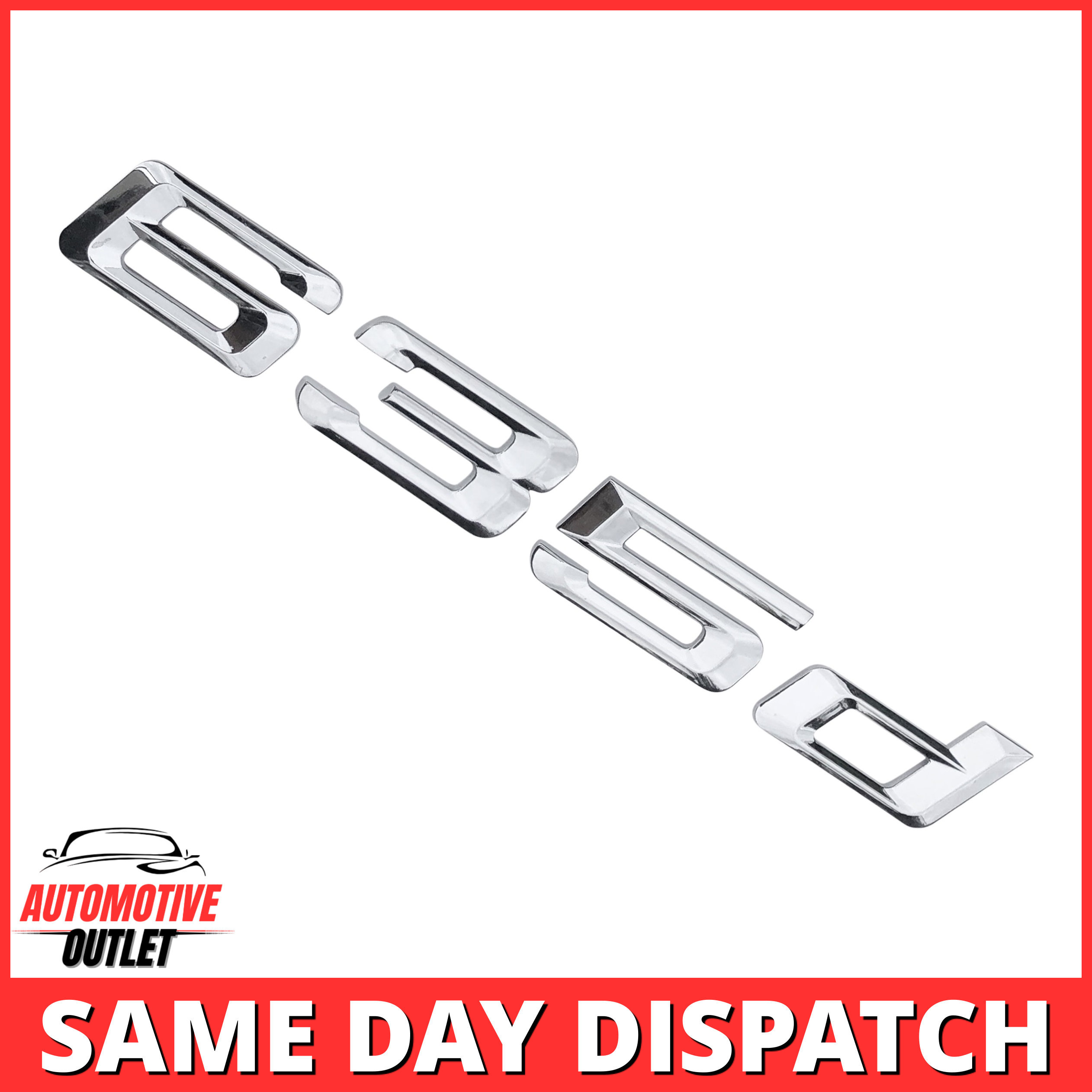 635d-CH Lettering Rear Boot Lid Trunk Badge Emblem For BMW 6 Series, Chrome
