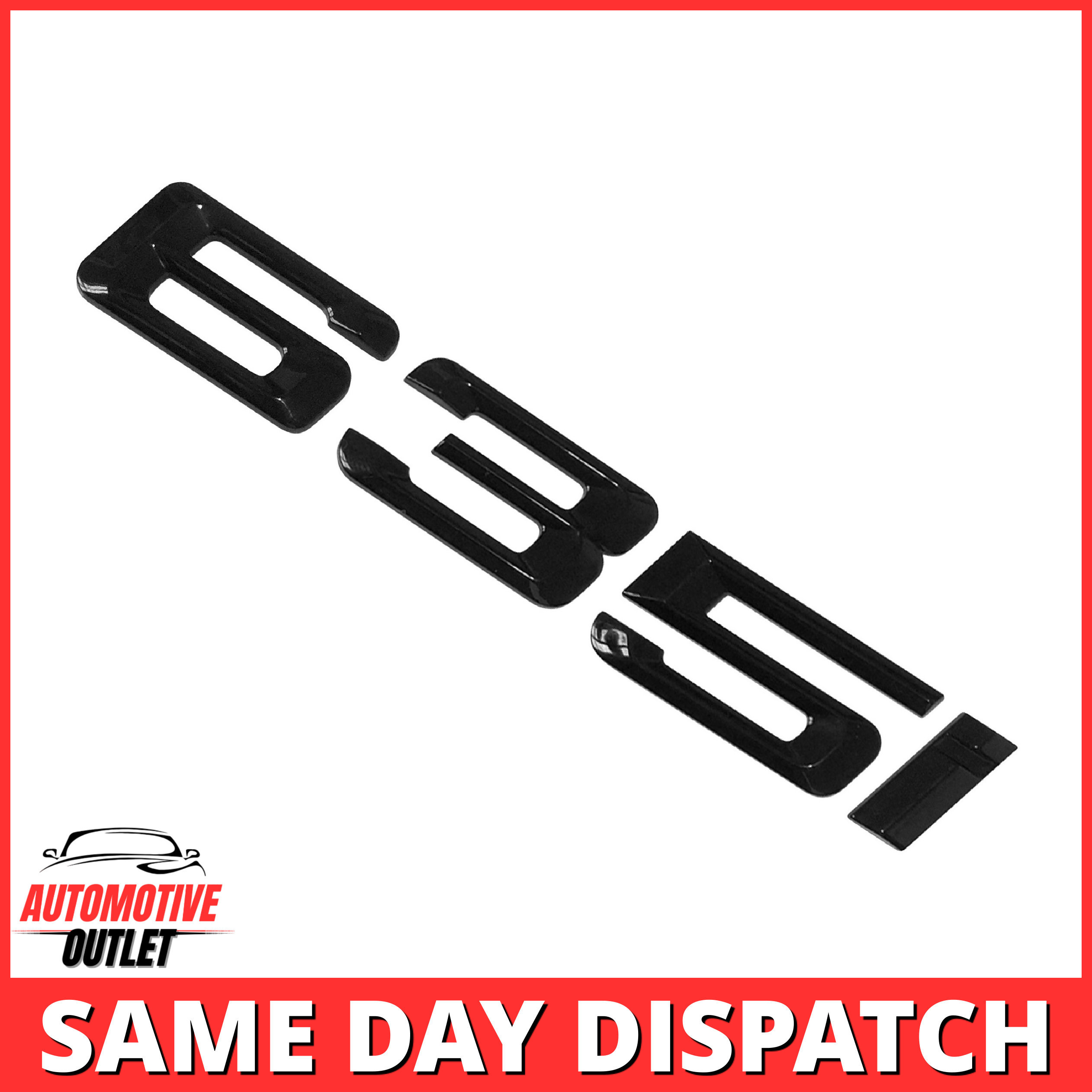 635i-GB Lettering Rear Boot Lid Trunk Badge Emblem For BMW 6 Series, Gloss Black