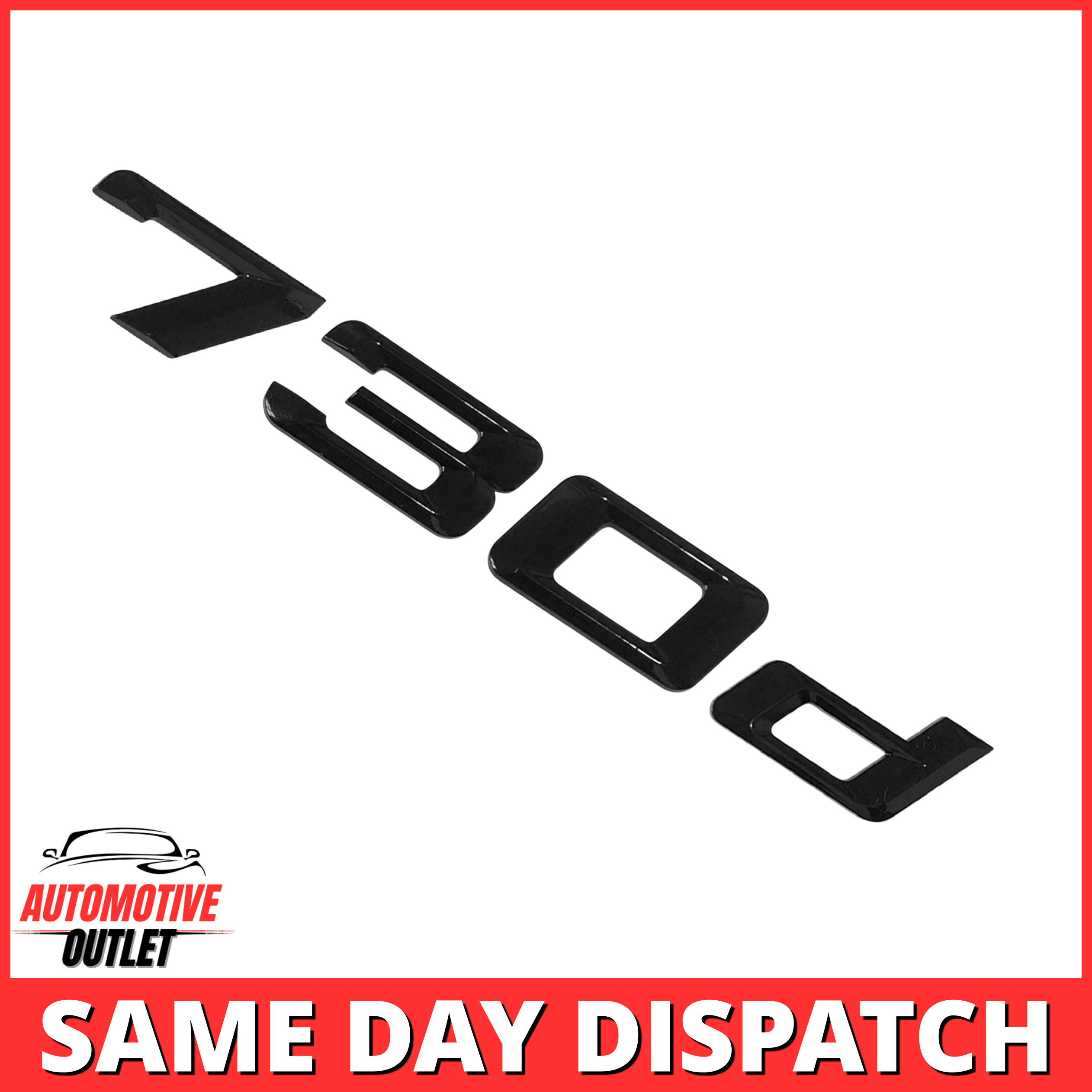 730d-GB Lettering Rear Boot Lid Trunk Badge Emblem For BMW 7 Series, Gloss Black