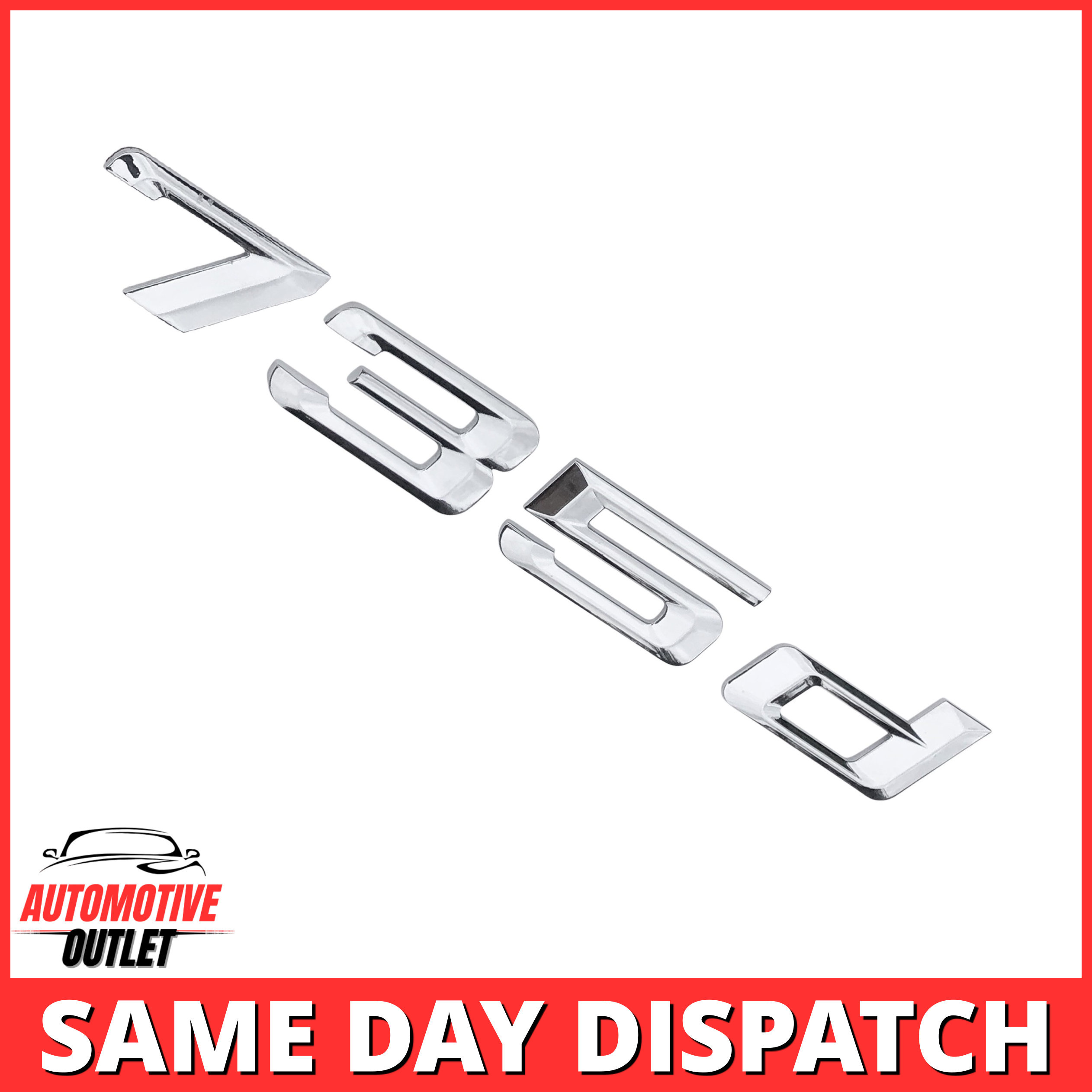 735D-CH Lettering Rear Boot Lid Trunk Badge Emblem For BMW 7 Series, Chrome