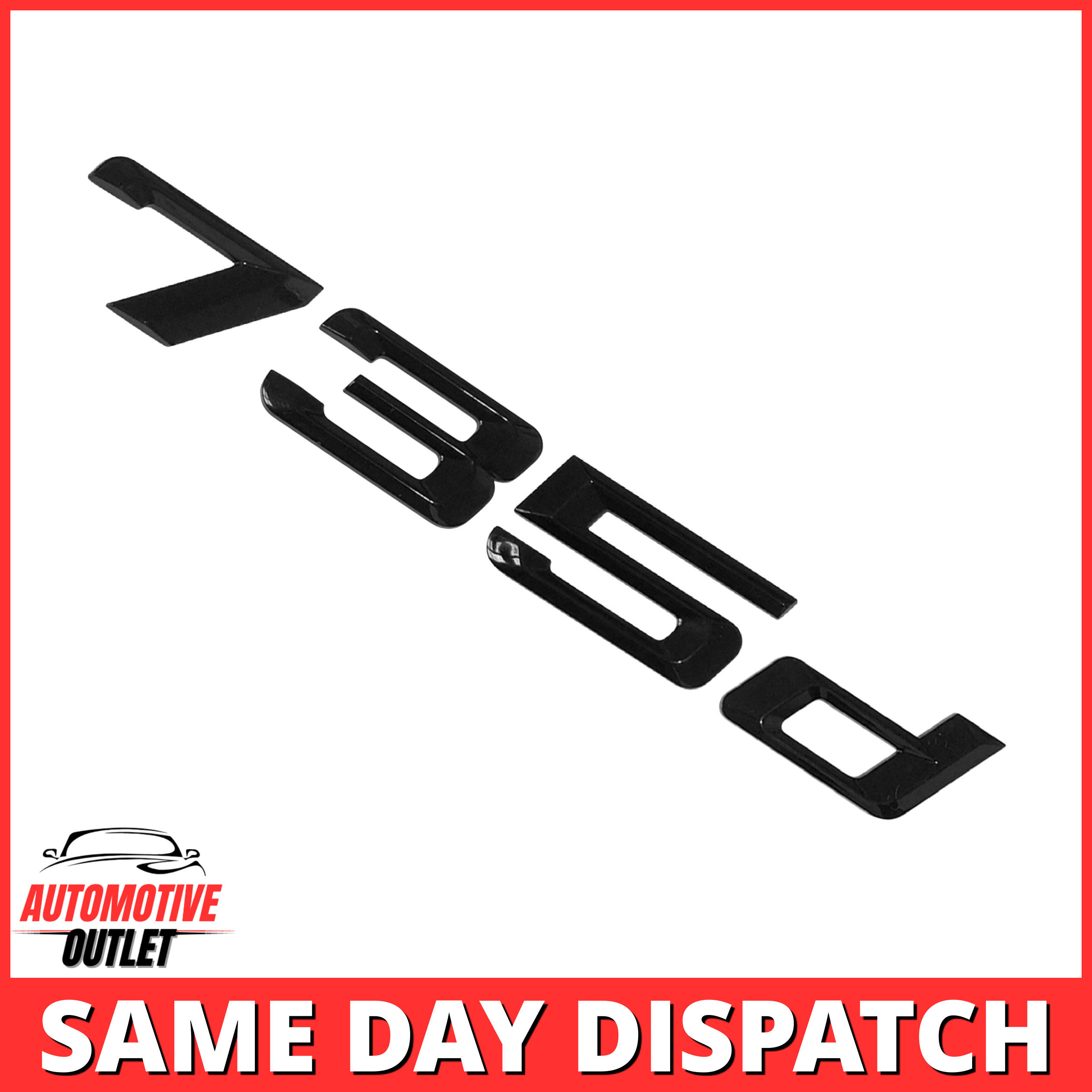 735d-GB Lettering Rear Boot Lid Trunk Badge Emblem For BMW 7 Series, Gloss Black